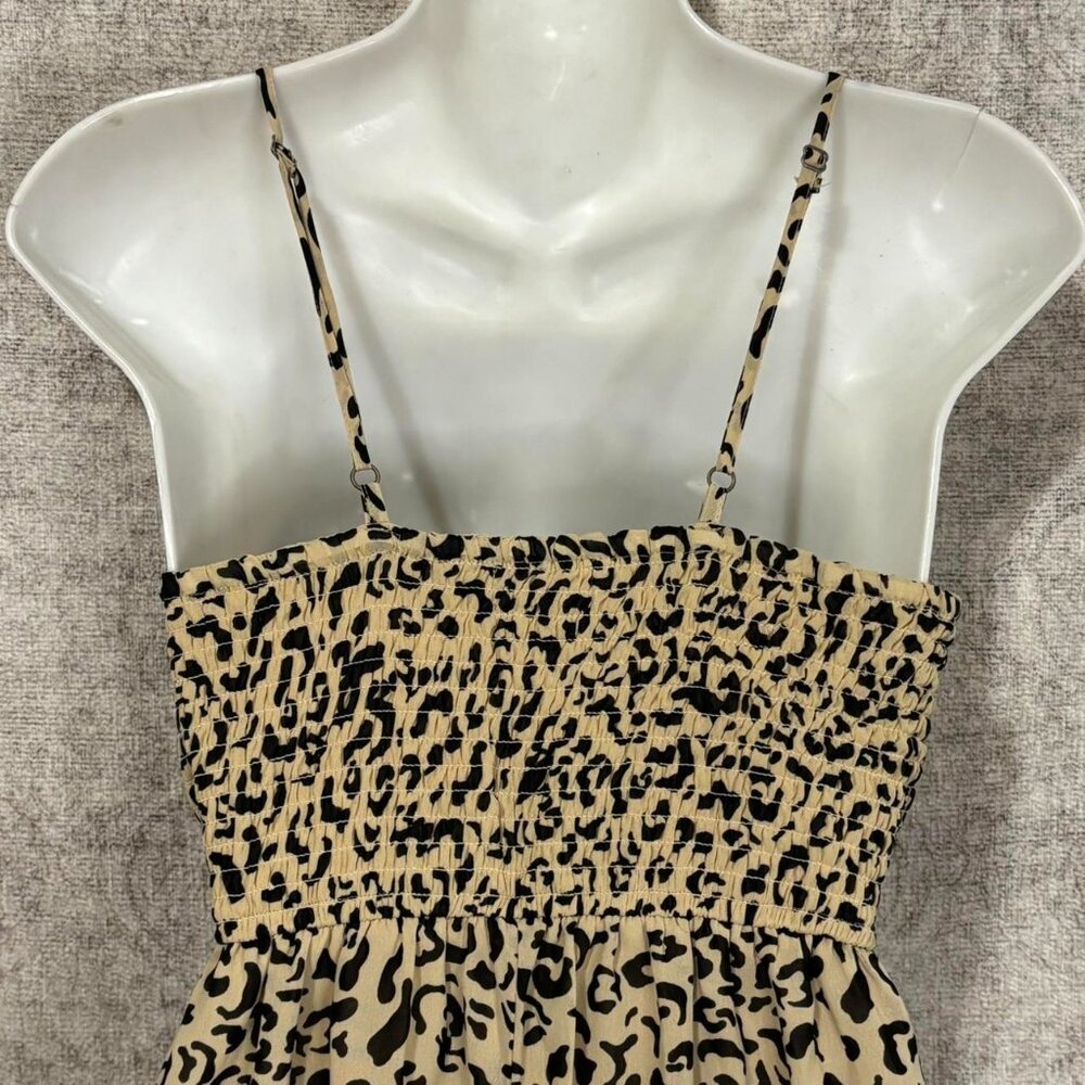 Tan & Black Leopard Ruffle Romper - Picture 5 of 6
